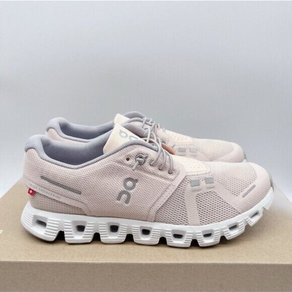 ON Cloud 5 Running Shoes Sneaker Shell/ White Pink Womens Size US 8.5 - Picture 5 of 12